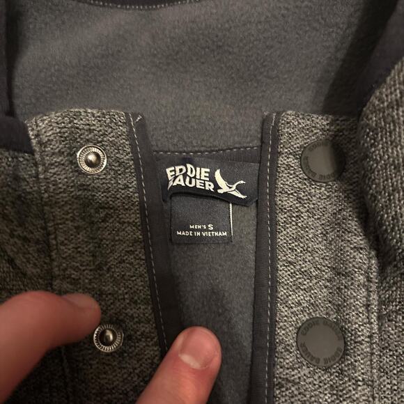 Eddie bauer grey quarter quarter button up - Picture 3 of 4